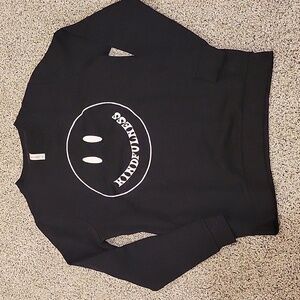 Mate The Label Organic Cotton Kindfulness Crewneck Sweatshirt Black XSmall